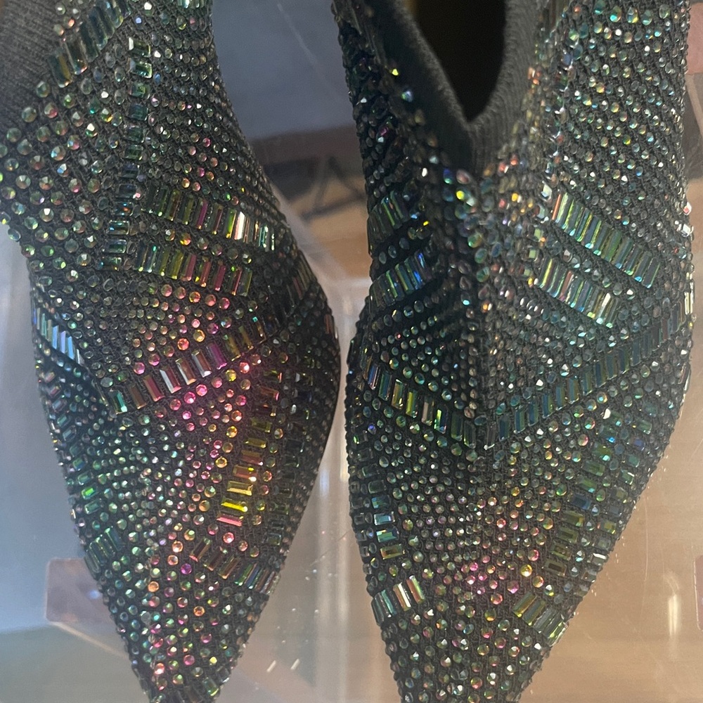 Thalia Sodi rhinestone multicolored bootie sz 9 - Picture 8 of 9